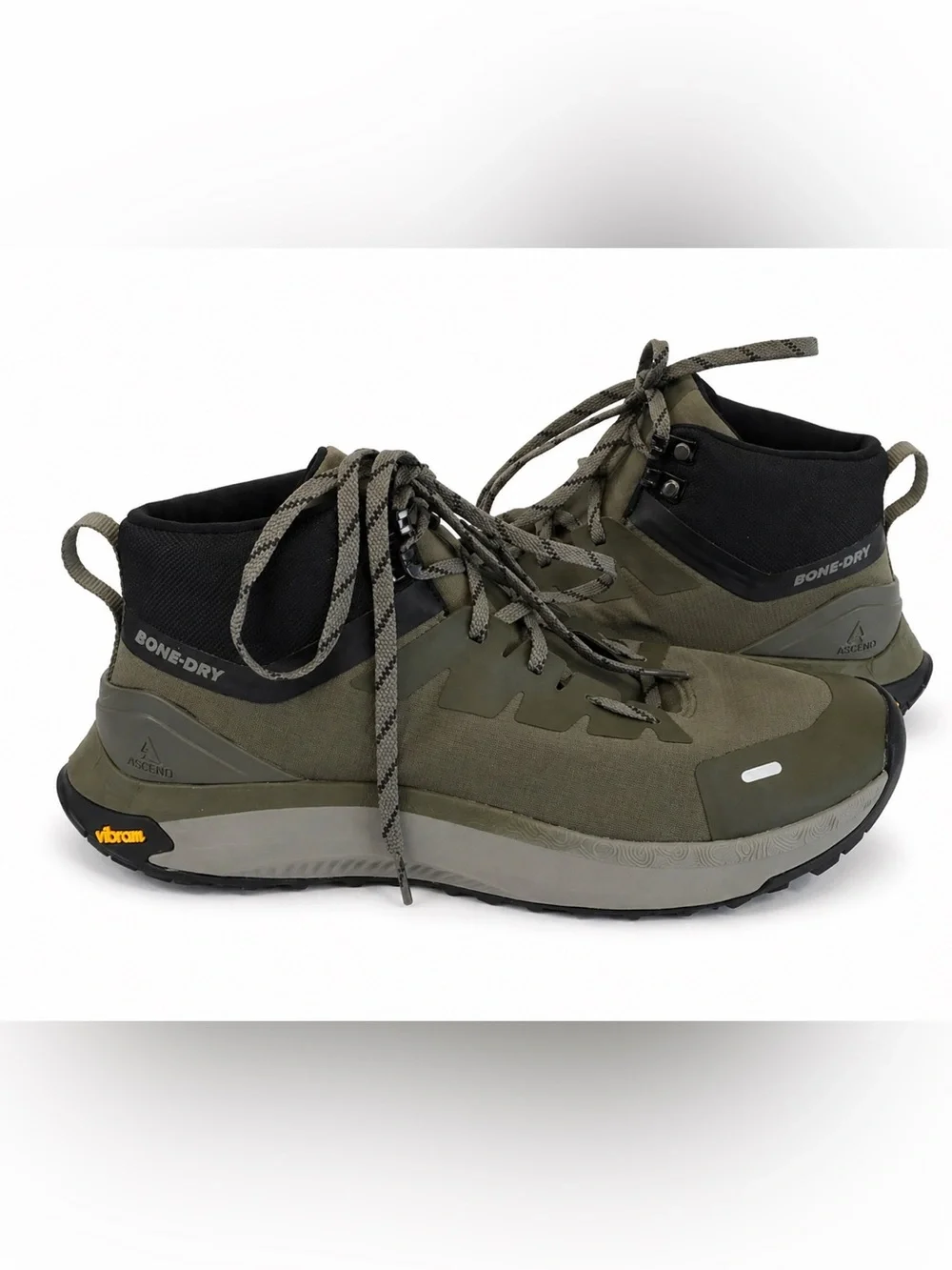 ASCEND Women's Olive Bone-Dry Outdoor Athletic Shoes Vibram Ankle Sneakers 9